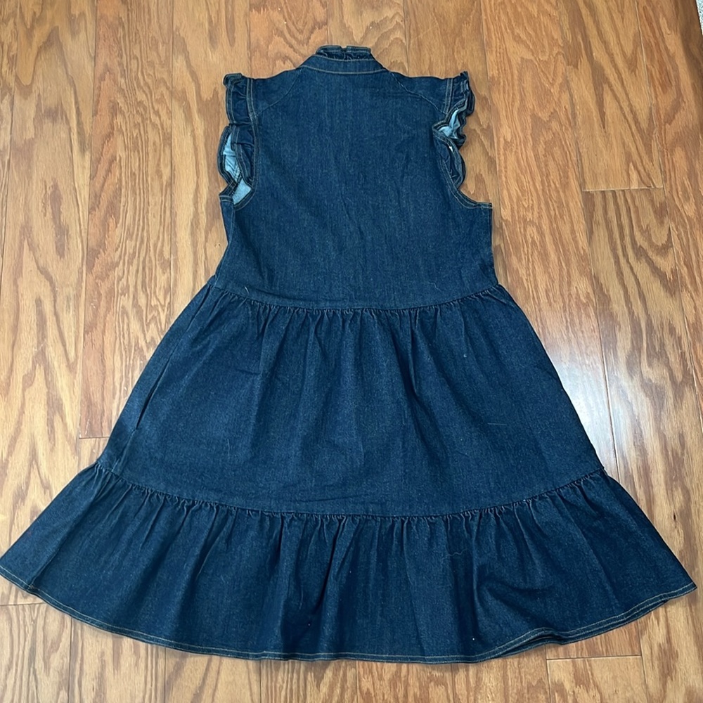 Amanda Uprichard Alcott Denim Dress In Indigo Sz Small - Picture 6 of 8